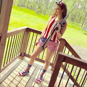 American flag classic chubbie shorts